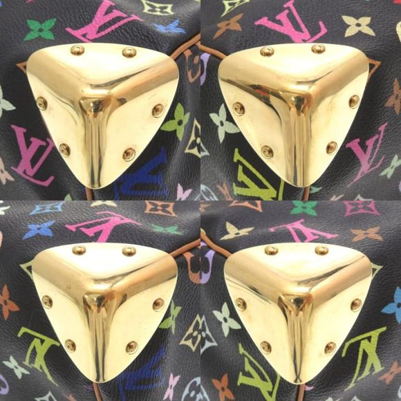 Louis Vuitton Monogram Multicolor Speedy 30 Noir Handbag Bag Black LV - Picture 8 of 9